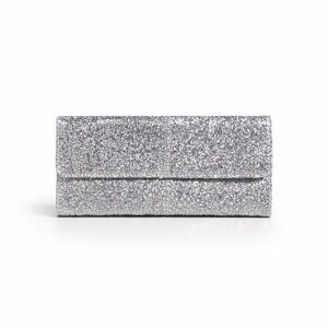 Silver Glitter Clutch Evening Wedding Prom
